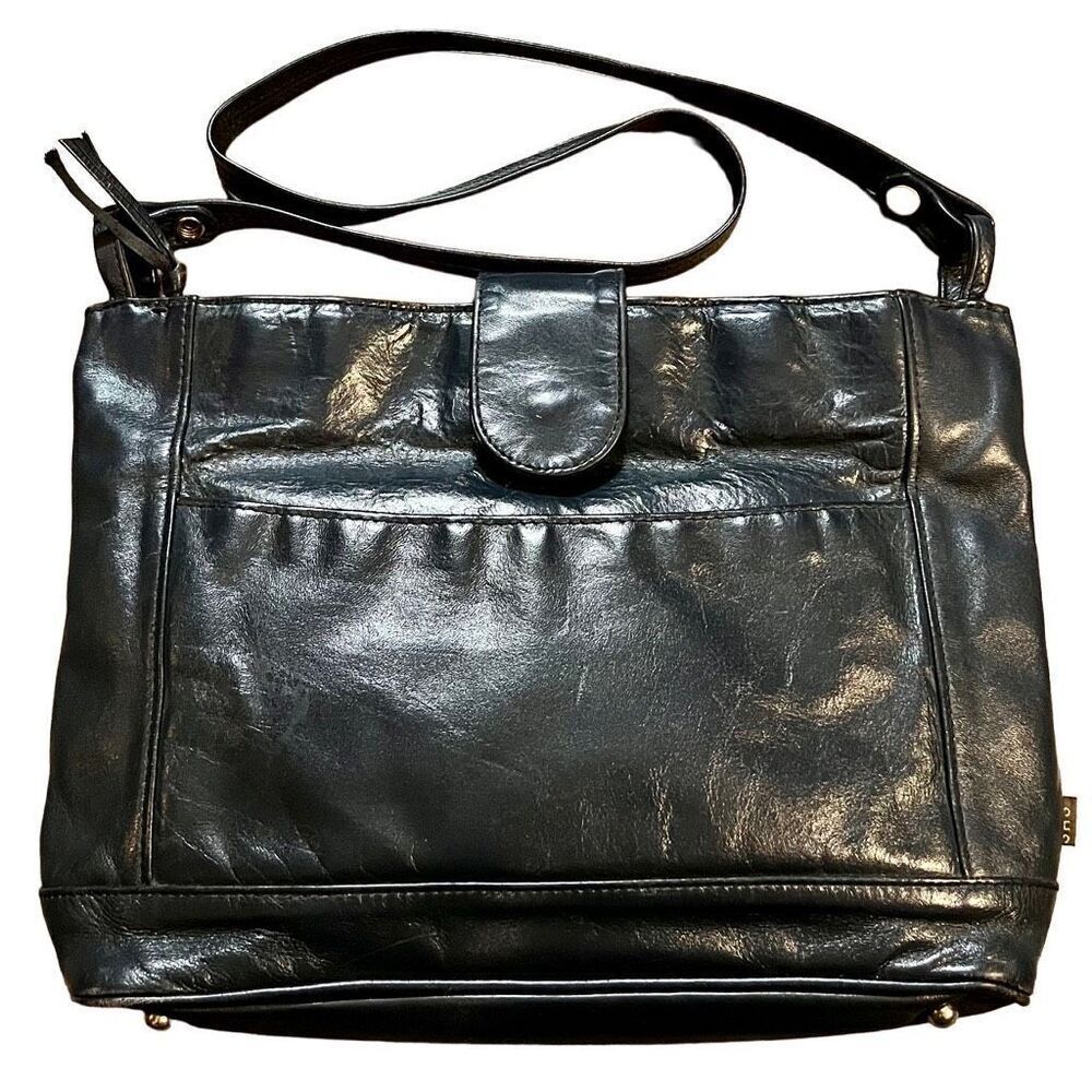 SAS Women’s Navy Leather Shoulder Purse